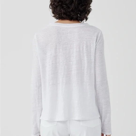 Eileen Fisher 100% Organic Linen  Jersey Crew Neck Size XS - Picture 3 of 9